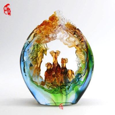 三陽(yáng)開(kāi)泰琉璃工藝品 開(kāi)業(yè)周年禮贈(zèng)之選，廣州廠家的匠心日用之美